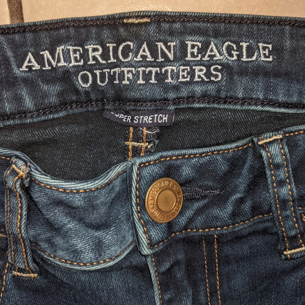 AMERICAN EAGLE Women's Dark Wash Jegging - Picture 4 of 5